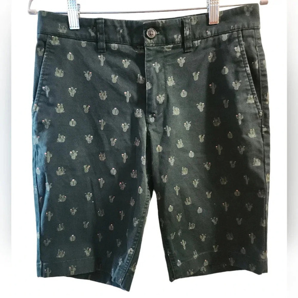 Hawker Rye Men's Chino Shorts Long Flat Front  Size 28x11 Vintage retro Unisex - Picture 3 of 10